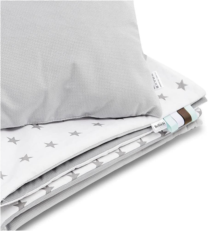 Bellochi Multifunktional Baby Decke Set - Doppelseitig Baby Bettwäsche 75x100 cm und Kissen 30x40cm