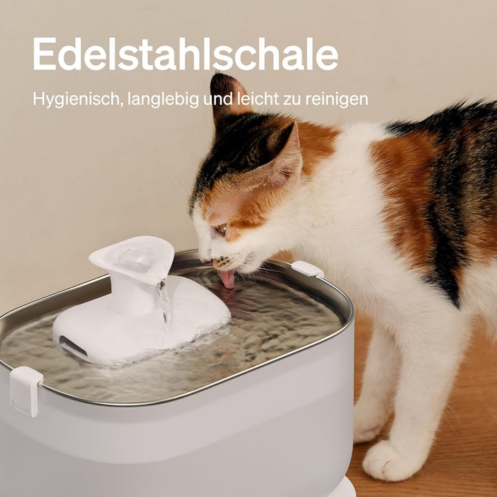 PETLIBRO Katzenbrunnen, Trinkbrunnen für Katze mit kabelloser Pumpe, 2.5L Dockstream Katzenbrunnen E