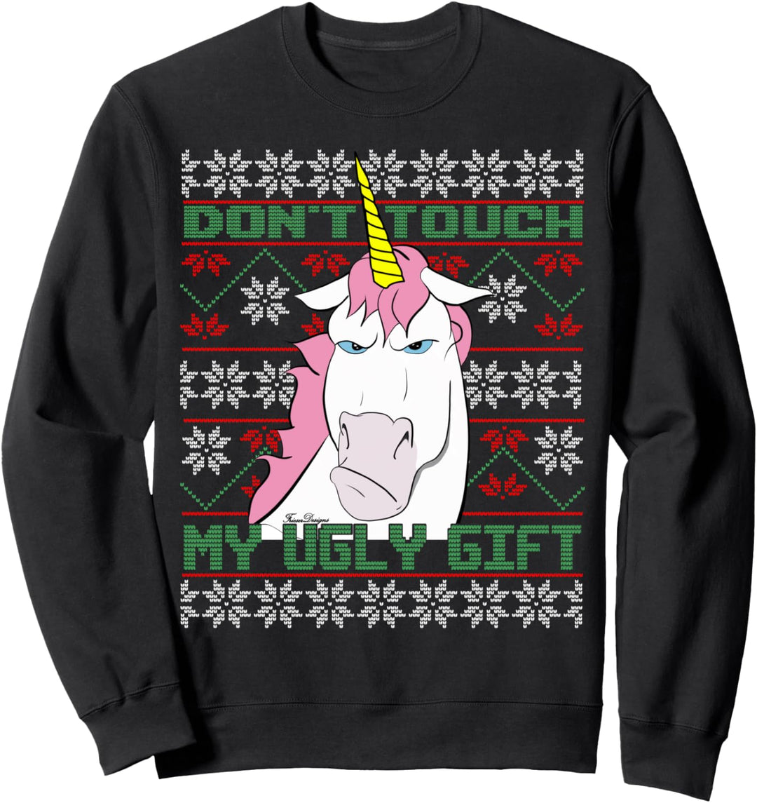 Ugly Christmas sweater Einhorn don´t touch hässliches Sweatshirt