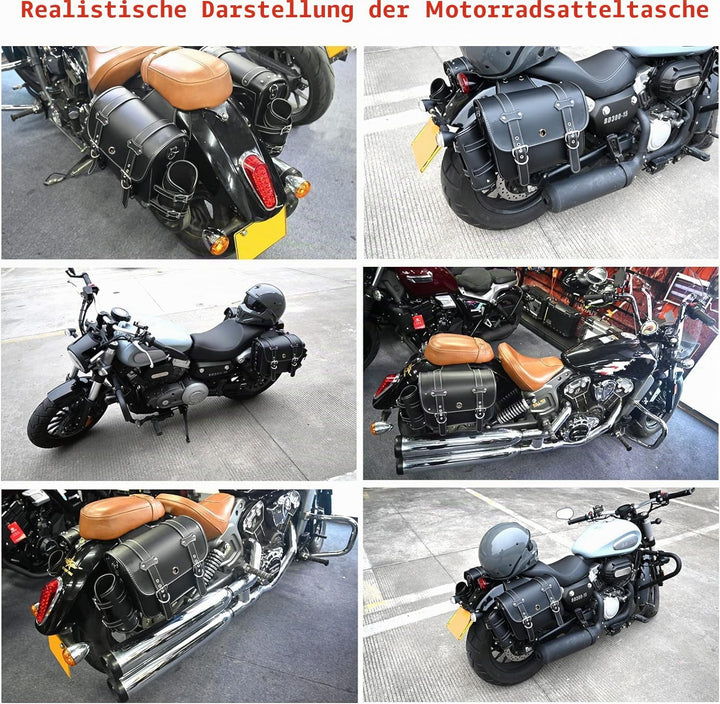Motorrad PVC Leder Werkzeugtasche-Universal Gabeltasche, Lenkertasche Motorrad Rolltasche Satteltasc