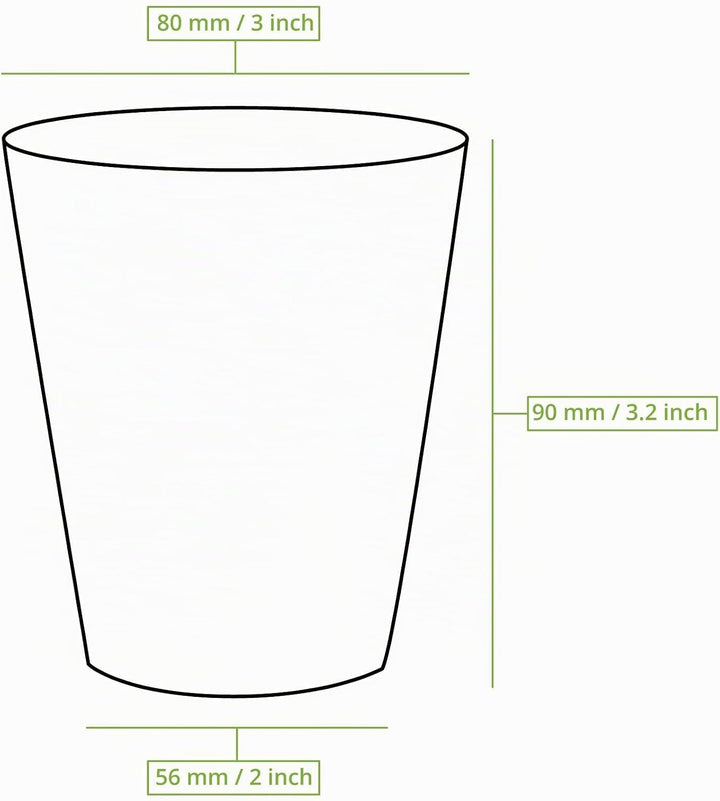 BIOZOYG 250 Stück 200 ml / 8 oz braune Pappbecher Ø 80 mm| umweltfreundlich, recycelbar &amp; ungebleich