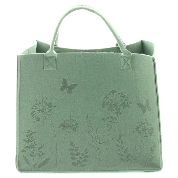 FRANK FLECHTWAREN Shopper, Tasche Blumenwiese, Filz Masse: 40 x 24 x 33 cm, GH 46 cm