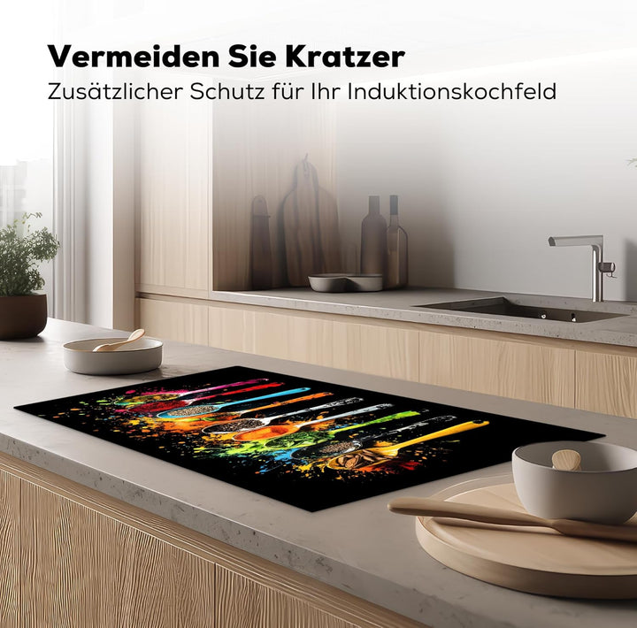 Herdabdeckplatte 90x52 cm Einteilig Herdabdeckung Abdeckplatte für Ceranfeld Abdeckung Induktionskoc