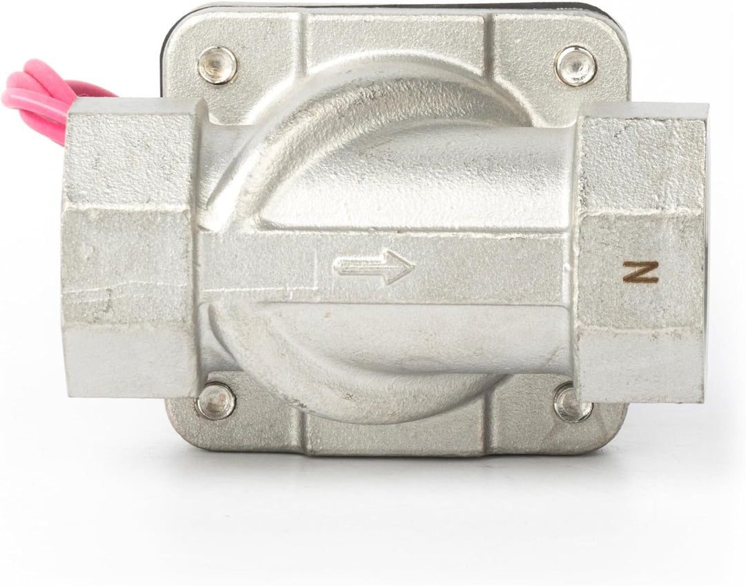 U.S. Solid 1" Magnetventil - Edelstahl DC 12V mit Viton-Dichtung, stromlos geschlossen, Bleidraht-Ty