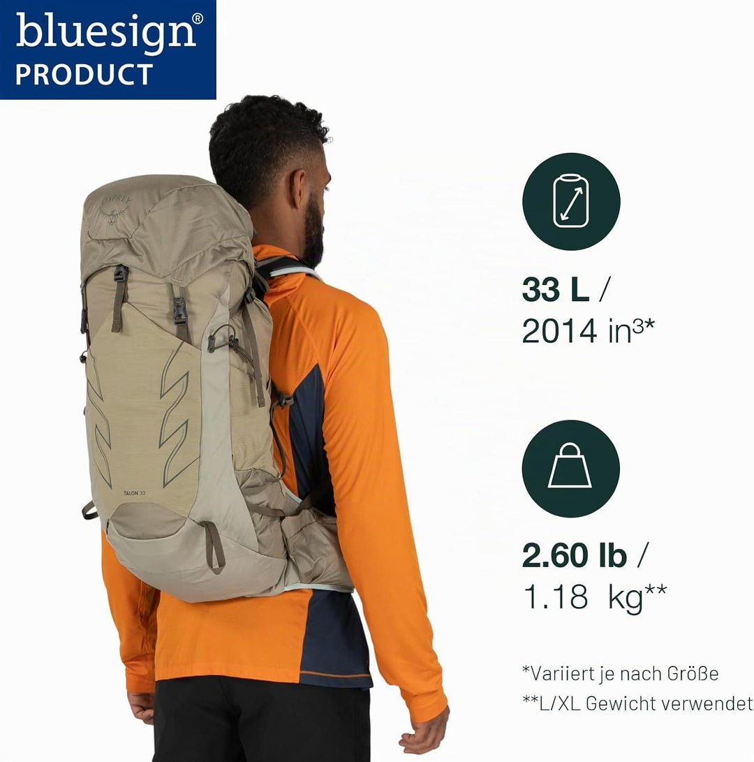 Osprey Talon 33 Wanderrucksack für Männer L-XL Ceramic Blue Single, L-XL Ceramic Blue Single