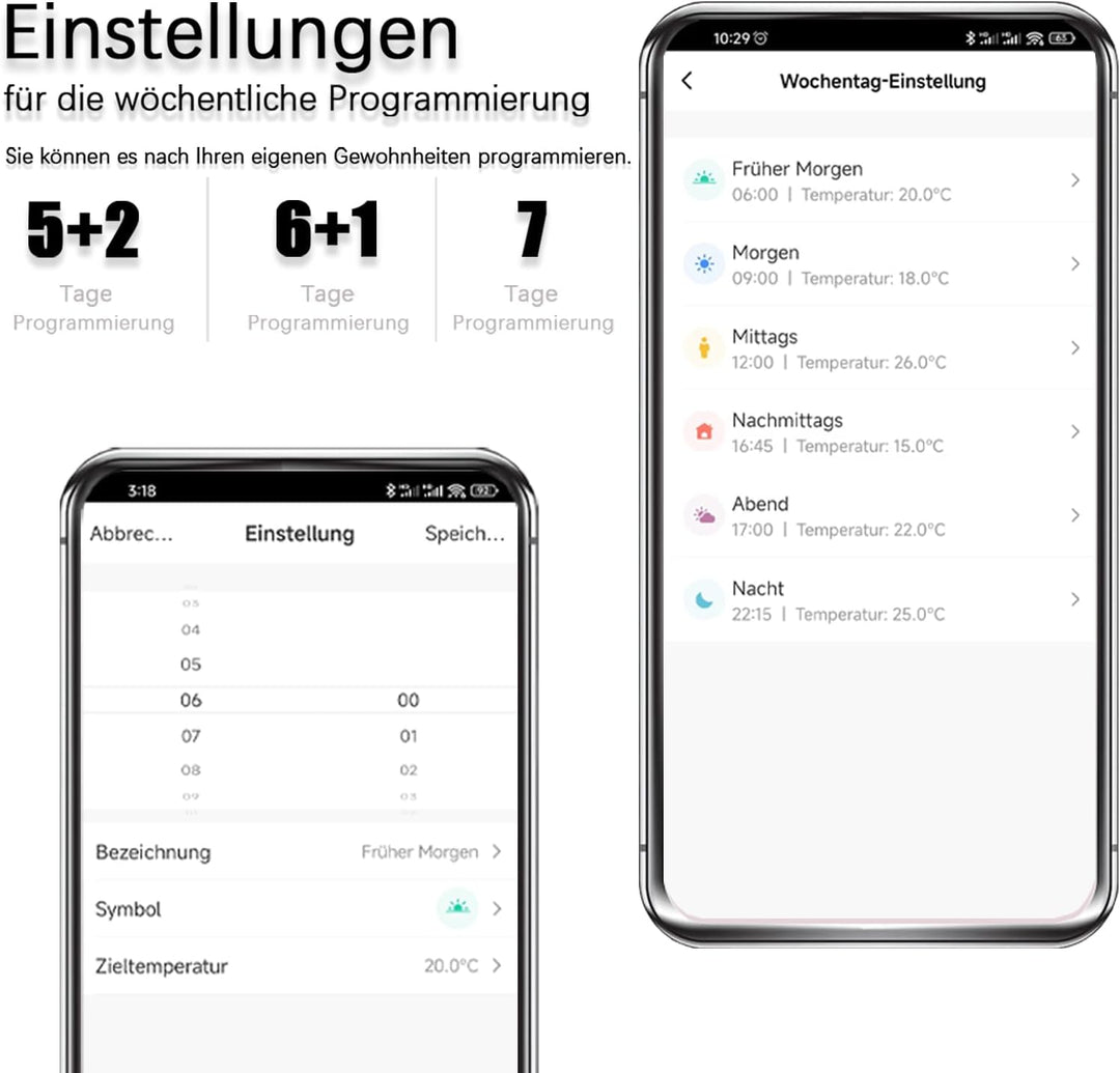Thermostat Fussbodenheizung, Raumthermostat Fussbodenheizung Für Wasserfussbodenheizung, Smart WiFi