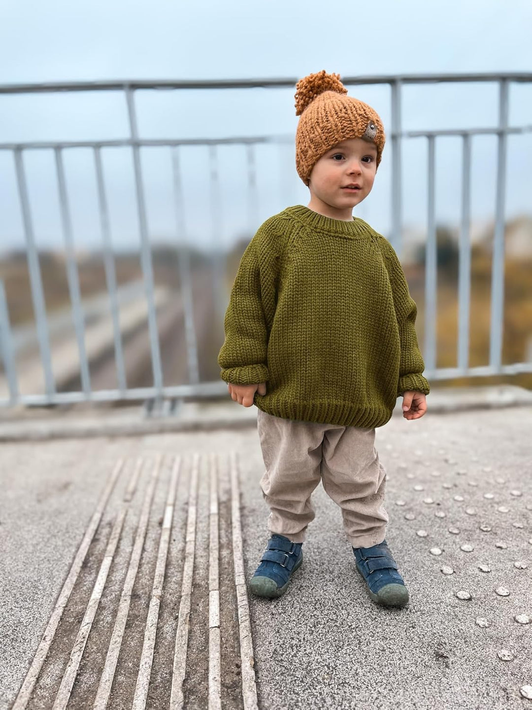 Volunboy Baby Jungen Mädchen Strickpullover Rundhals Sweater Winter Warme Pulli Langarm Oberteile 5-