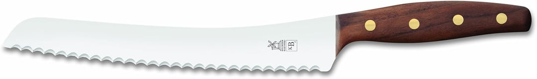 Windmühlenmesser "BrotBeidhänder" Brotsägemesser, Walnussholzgriff