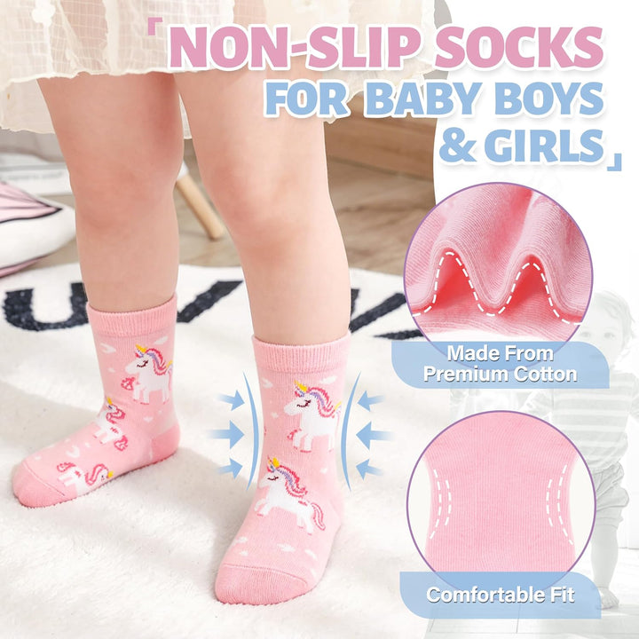 ANTSANG Stoppersocken Kinder Baby Mädchen Socken Anti Rutsch / Rutschfeste Socken Baumwolle Antiruts