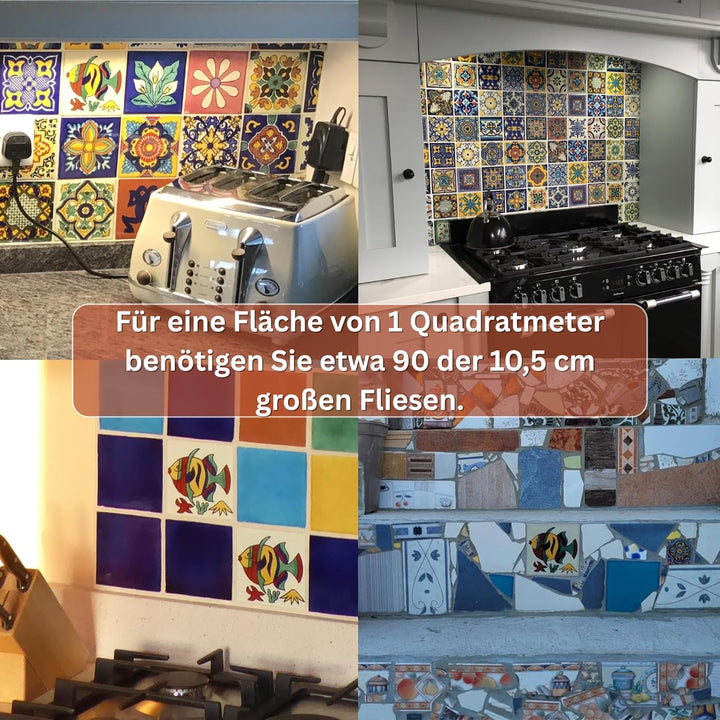 Tumia LAC Handgefertigte Mexikanische Talavera Fliesen Authentischer Stil Edmundo Keramikfliesen für