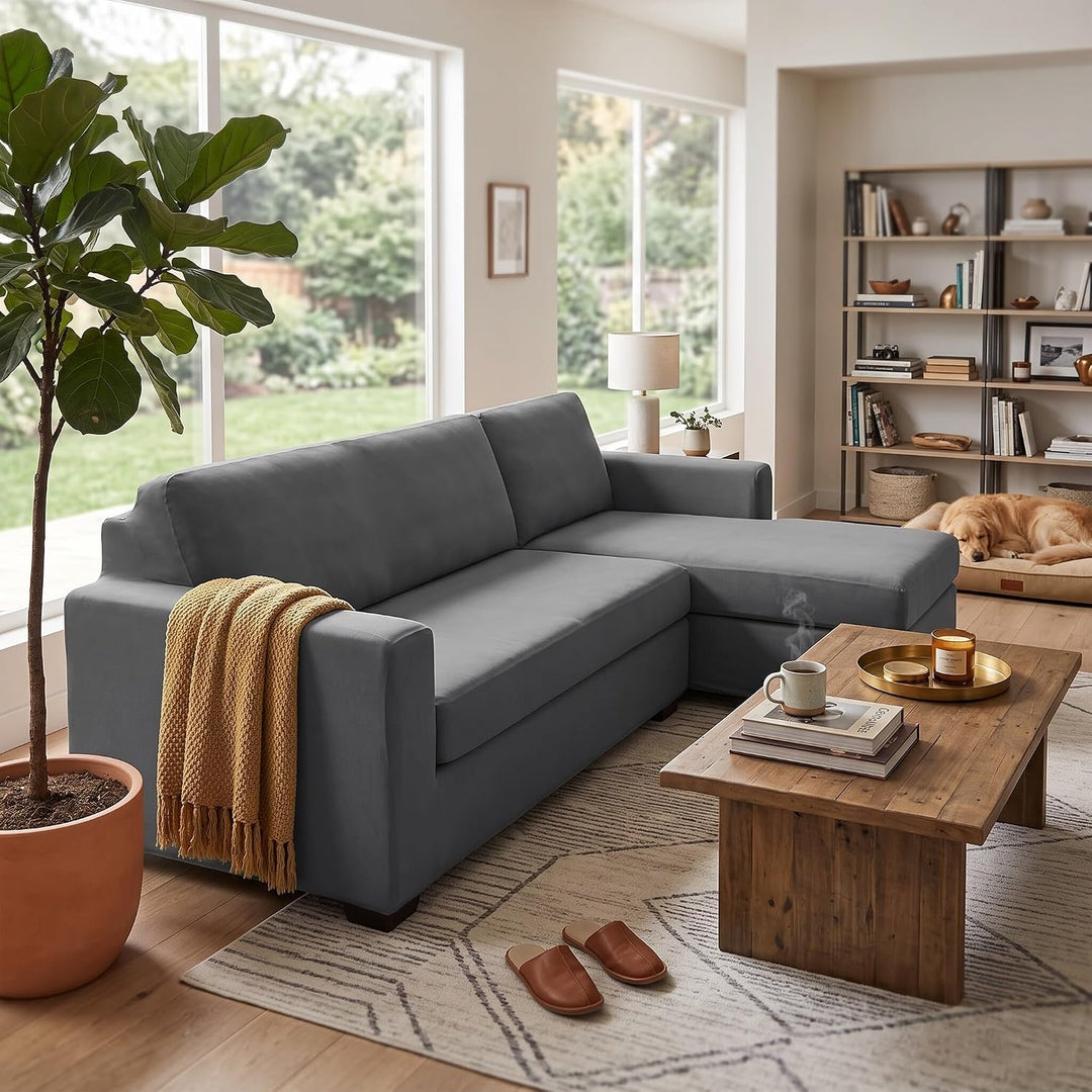 Ejoyous Sofa Überwürfe, Elastische Sofabezüge L Form Stretch Sofabezug Couchbezug Polyester 3+2 Seat