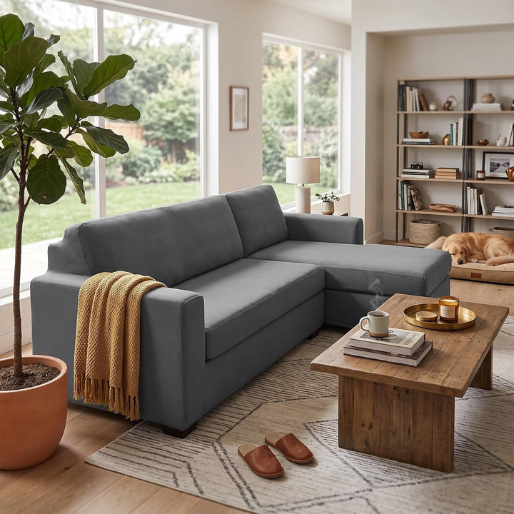 Ejoyous Sofa Überwürfe, Elastische Sofabezüge L Form Stretch Sofabezug Couchbezug Polyester 3+2 Seat