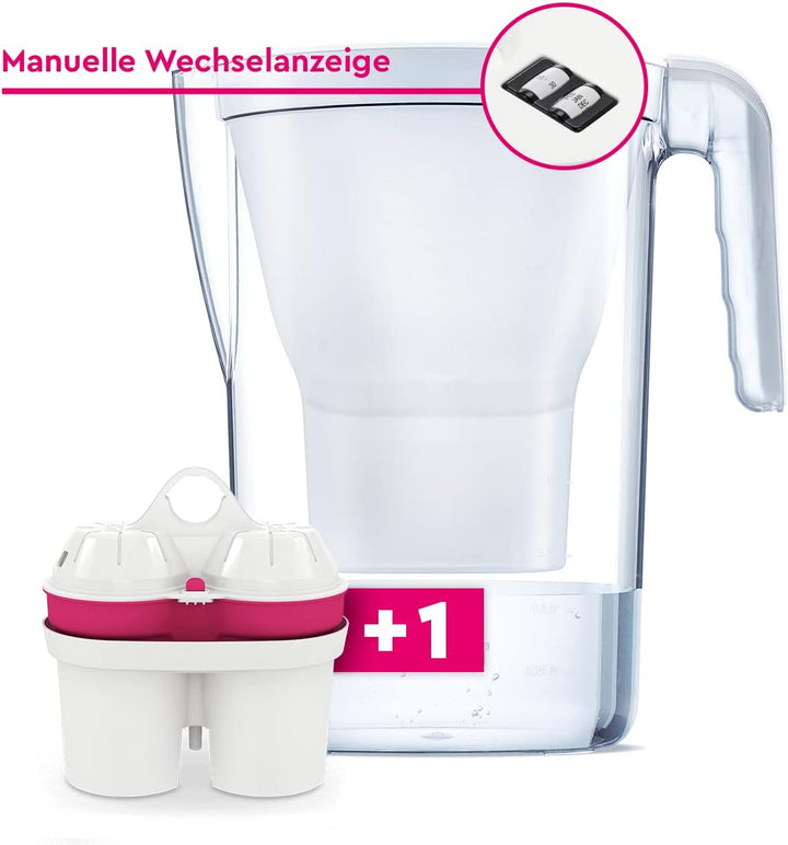 BWT - 814134 - Filterkartusche Magnesium Mineralized Water - 4 Stück im Set &amp; Tischwasserfilter Vida