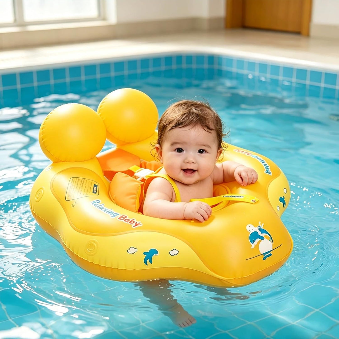 Baby Schwimmring ab 3-24 Monate,Blau/Orange Schwimmreifen Babys, Baby Swimming Float,Aufblasbare Sch