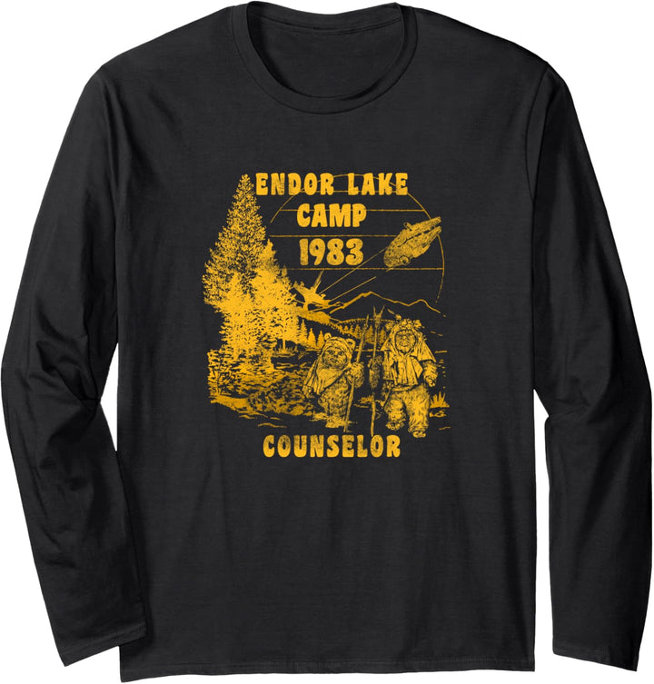 Star Wars Ewok Endor Lake '83 Camp Counselor Langarmshirt