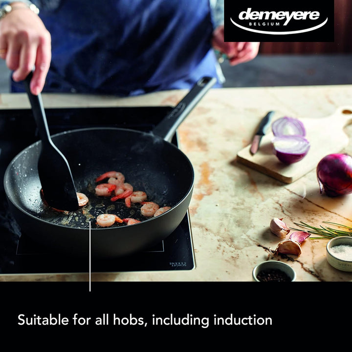demeyere Alu Classico 3 Duraslide® Hochwertiger Wok fuer Induktion und alle anderen Herdarten, Antih