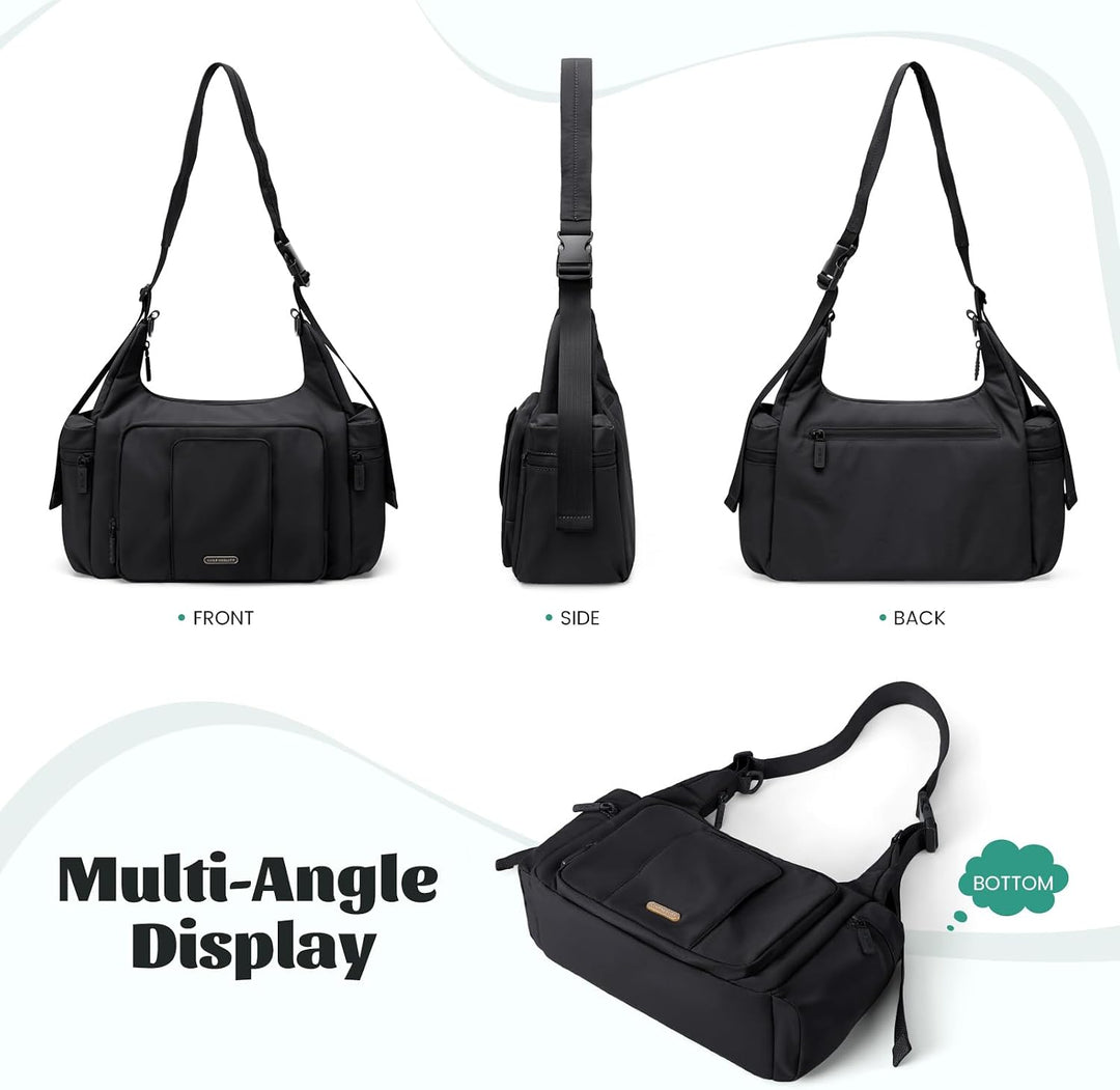 Puffer Wickeltasche, 14 l, grosse Kapazität, Reise-Wickeltasche, Crossbody-Krankenhaus-Tasche für Ma