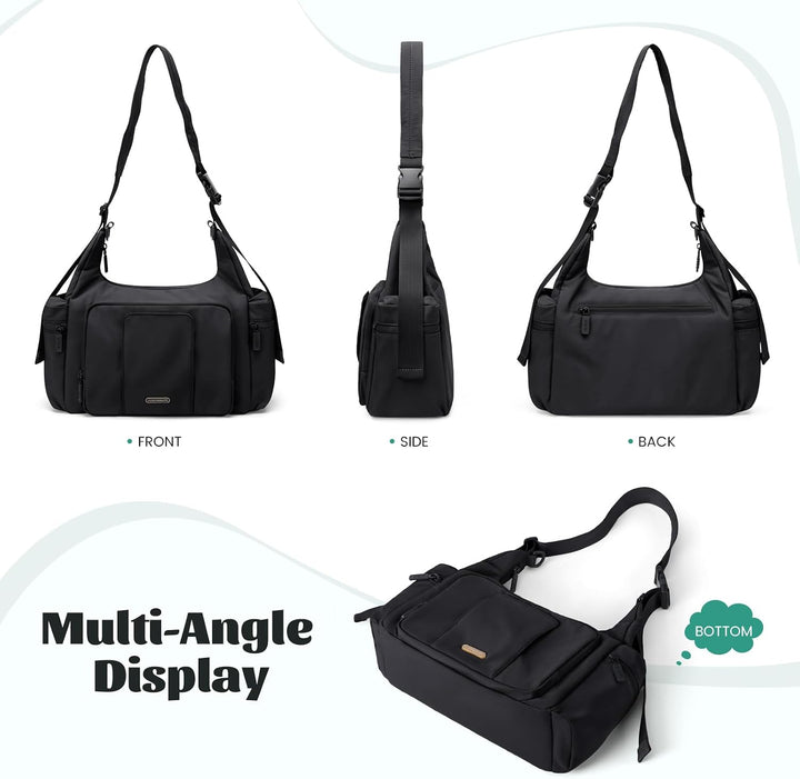 Puffer Wickeltasche, 14 l, grosse Kapazität, Reise-Wickeltasche, Crossbody-Krankenhaus-Tasche für Ma