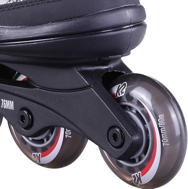 K2 Jungen Raider Inline Skates L (EU: 35-40 / UK: 3-7 / US: 4-8) grey - red, L (EU: 35-40 / UK: 3-7