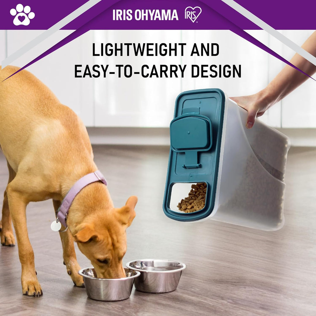 Iris Ohyama, Luftdichte Hundefutterbox, 7 l/3,5 kg, blau, Deckel mit luftdichtem Verschluss, Kunstst