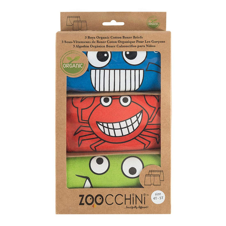 Zoocchini Chompy Set 3 Boxershorts für Jungen 2 – 3 Jahre