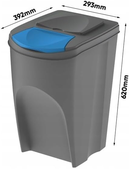 Set von 3 105L Recyclingwürfeln prosperplast sortibox von grauer Farbe Grau 3x35L, Grau 3x35L