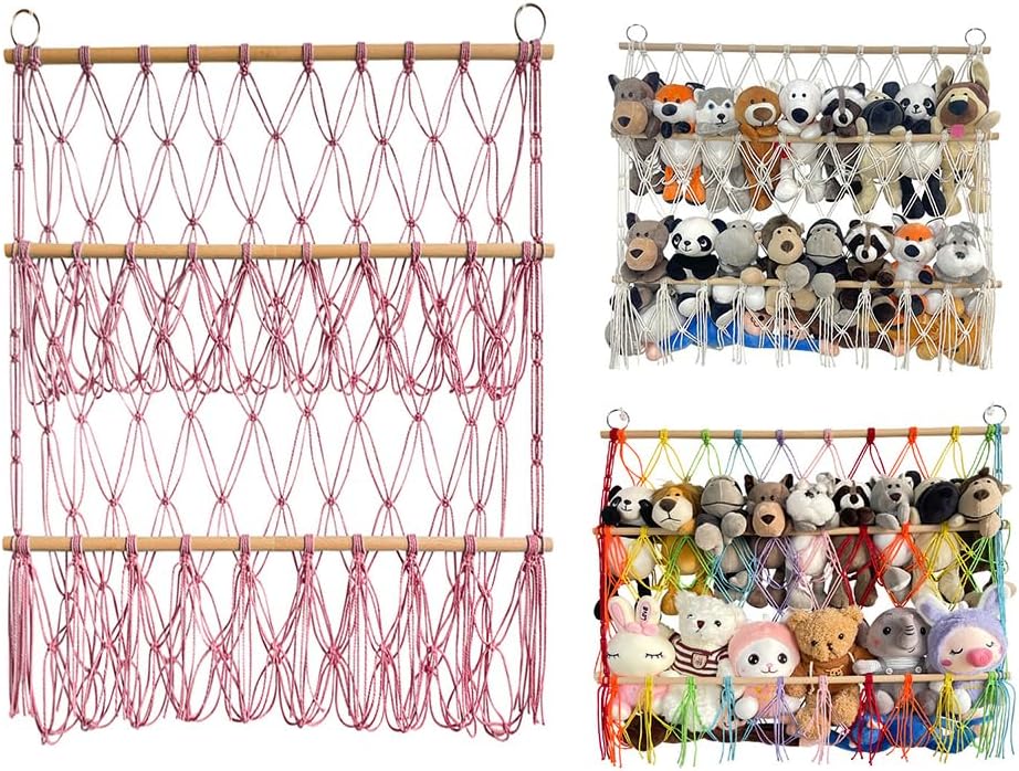 Stofftier Aufbewahrung Netz Hängematte Wandbehang Plüschtiere Netz Spielzeug Organizer Montage Höhen