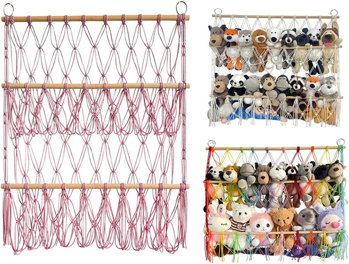 Stofftier Aufbewahrung Netz Hängematte Wandbehang Plüschtiere Netz Spielzeug Organizer Montage Höhen