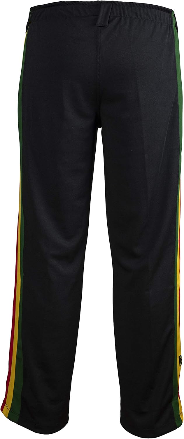 JL Sport Authentische brasilianische Capoeira Martial Arts Jungenhose (Schwarz, Jamaikanisch Reggae