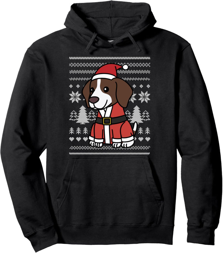 Cartoon Deutsch Kurzhaar Weihnachten Hund Pullover Hoodie