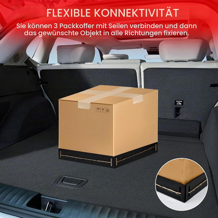 3 Stück Kofferraum Organizer Klett, 30 * 4 * 5 CM Gepäckfixierung Kofferraum Klett, Kofferraum Klett