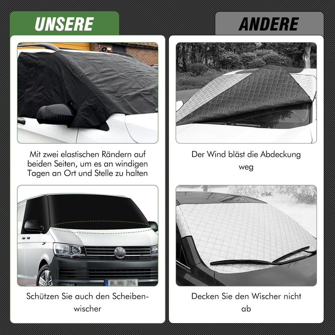 MaxEarn für VW T4 Auto Windschutzscheiben Abdeckung, 600D Wasserdicht Sonnenschutz Frontscheibe Ther