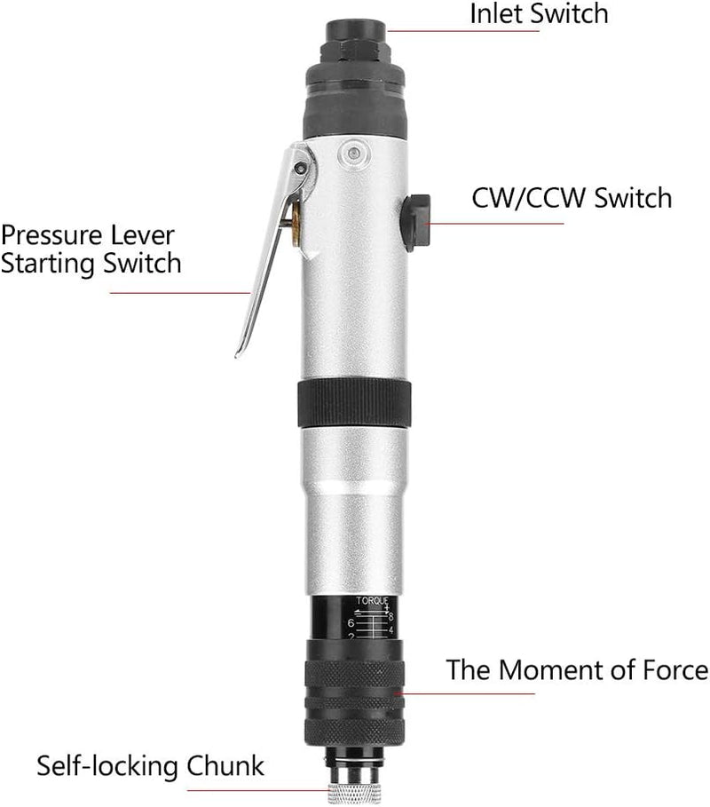 Druckluft schraubendreher 1/4-Zoll-1000-U/min-umkehrbarer pneumatischer Mini-Schraubendreher KP-834C