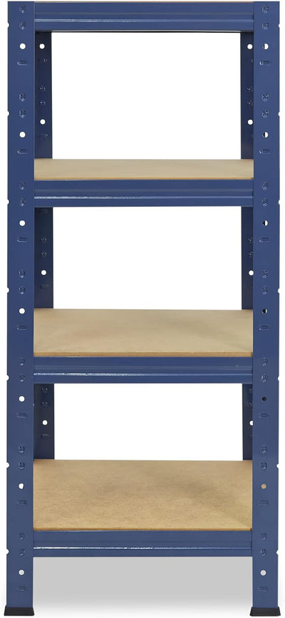shelfplaza® 100x30x30cm Home Schwerlastregal blau/Metallregal mit 4 Böden/Kellerregal Metall, Garage