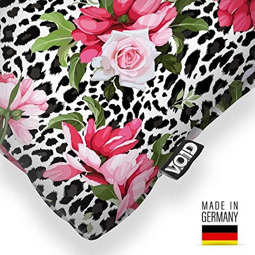 VOID Pfingstrosen Leopard Kissenbezug Kissenhülle Sofakissen Kissen Deko Outdoor-Kissen Dekokissen,