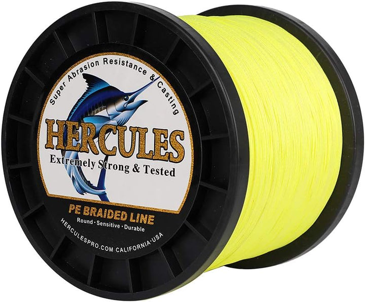 HERCULES Super Cast 100m - 2000m Yards Geflochtene Angelschnur 10lb - 300lb Test für Salzwasser Süss