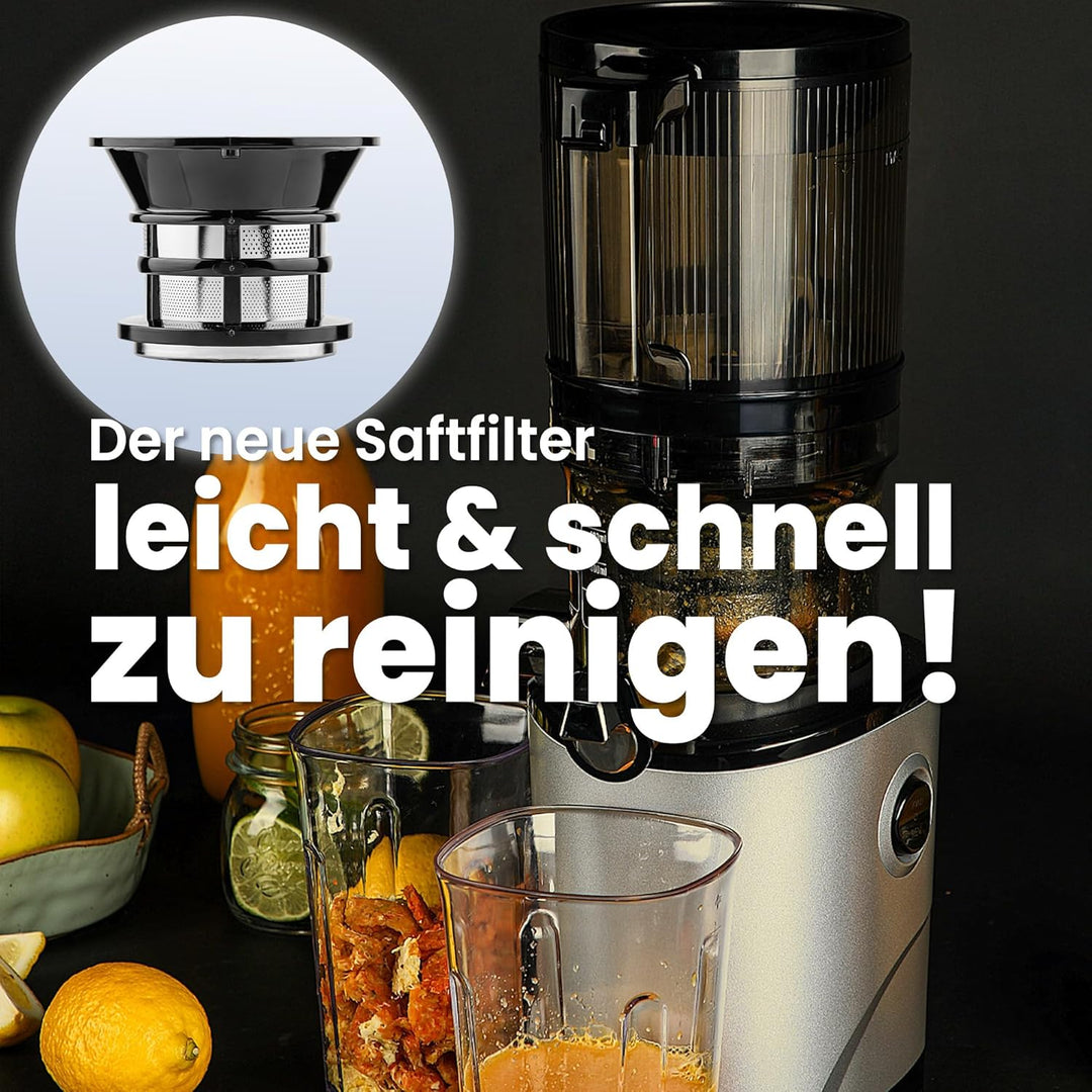 Kuvings AUTO9 | Kaltpressentsafter | Hands-Free Slow Juicer | 2L Auto-Hopper | Entsafter für Obst &