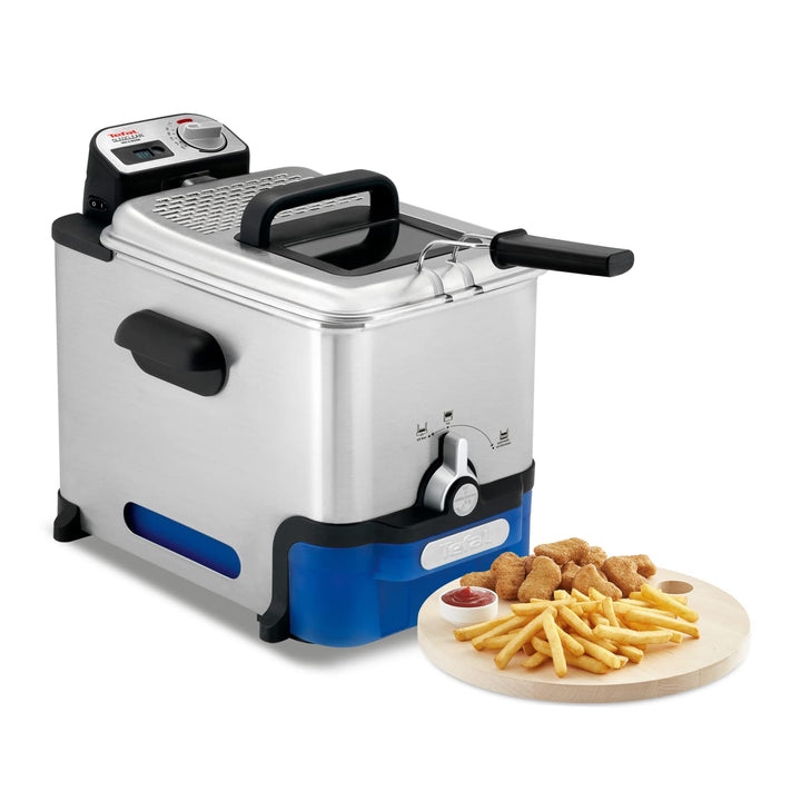 Tefal FR8040 Oleoclean Pro Inox & Design Fritteuse | 2300W | Kapazität 1,2 Kg | Herausnehmbarer Ölbe
