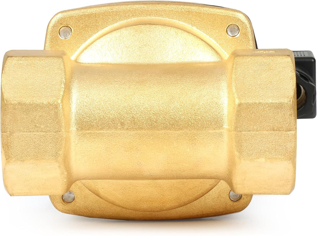 U.S. Solid Solenoid Valve Magnetventil Messing G 1 1/2" 230V AC stromlos geschlossen NC 0-10 bar, el