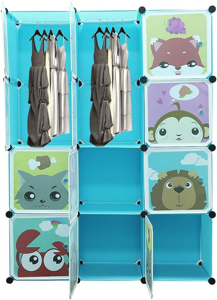 Professioneller Schrank aus Kunststoff für Kinder, 12 Würfel, Schränke, Aufbewahrungsschrank, Schlaf