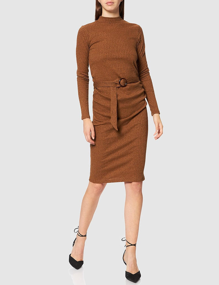 Supermom Damen Dress Ls Rib Kleid 42 Chipmunk - P700, 42 Chipmunk - P700