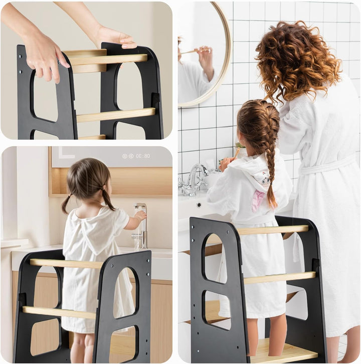Lernturm Ab 1 Jahr Learning Tower In DREI Gängen Verstellbar Hölzerner Lernturm Kinder Für Die Küche