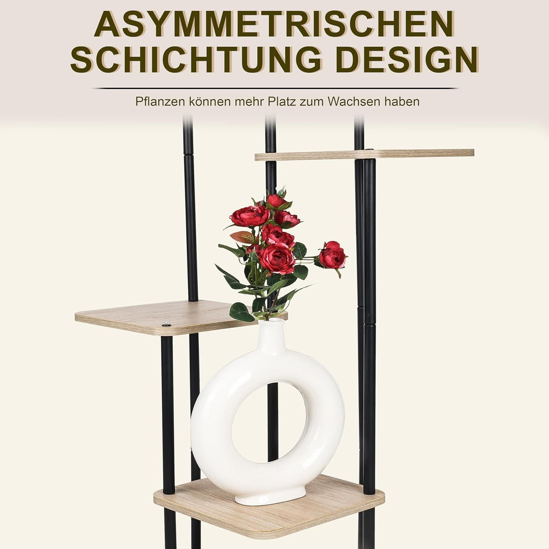 Ribelli 5 Etagen Pflanzenständer, Blumenständer 106 cm, Blumentreppe Blumenregal Pflanzentreppe aus
