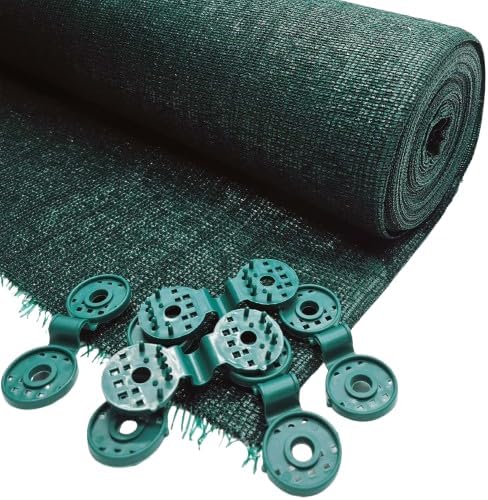 1x10m (150g/m²) Sichtschutznetz Schattiernetz Zaunblende Windschutznetz in Grün inkl. Befestigungen,