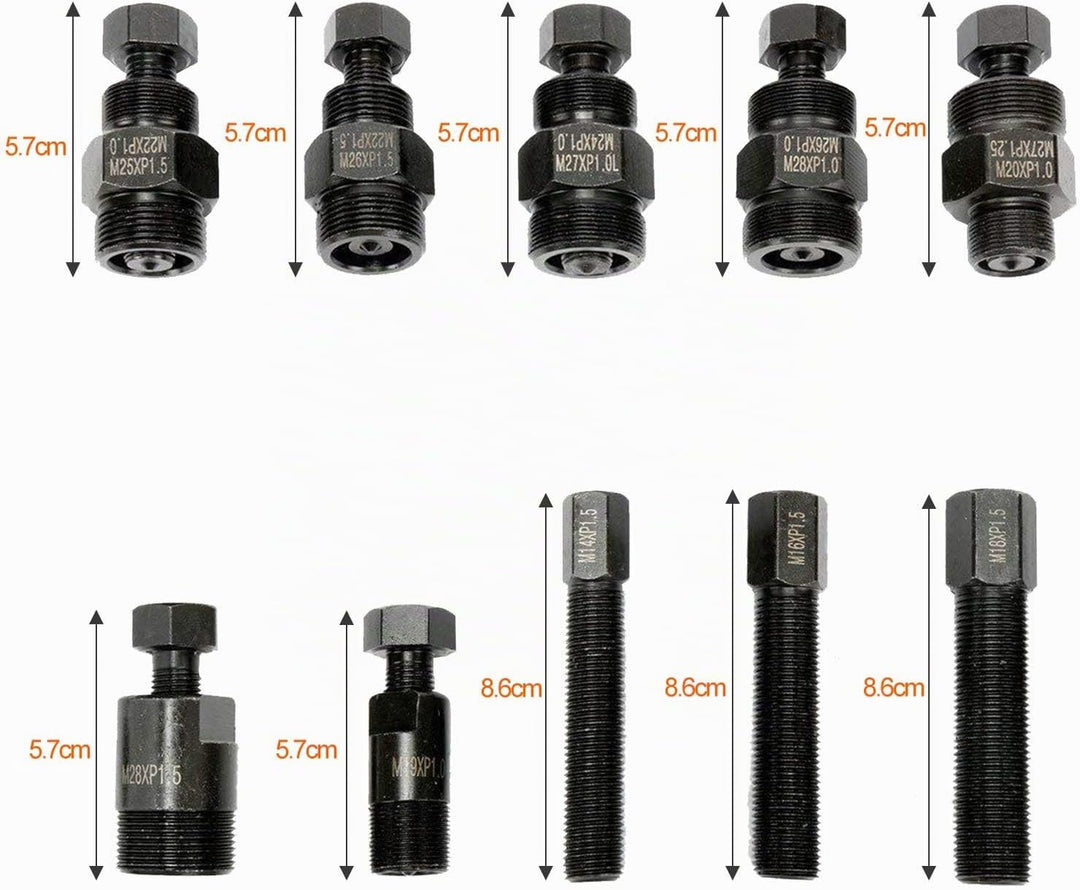Ikodm 10tlg Polradabzieher Schwungrad Abzieher für Roller Motorrad Werkzeug Polrad, 10tlg Polradabzi