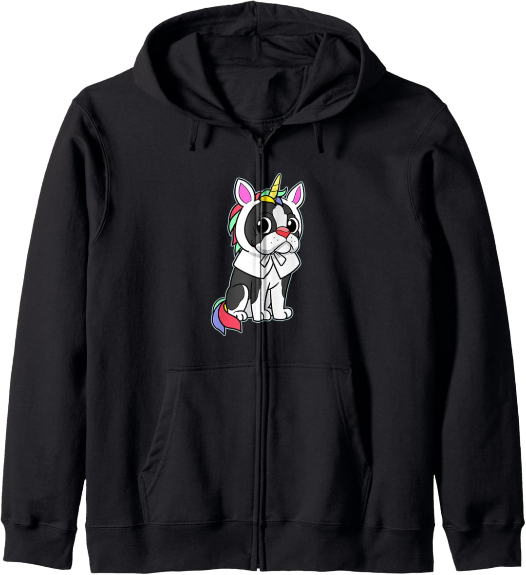 Boston Terrier Einhorn Welpen Geschenk Boston Terrier Kapuzenjacke