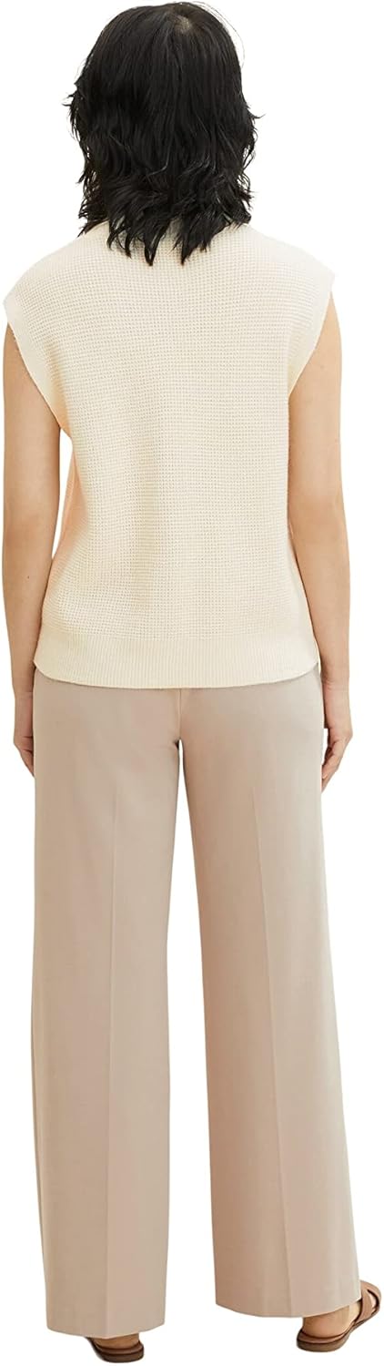 TOM TAILOR Damen Pullunder mit Rollkragen S 28130 - Soft Buttercream, S 28130 - Soft Buttercream