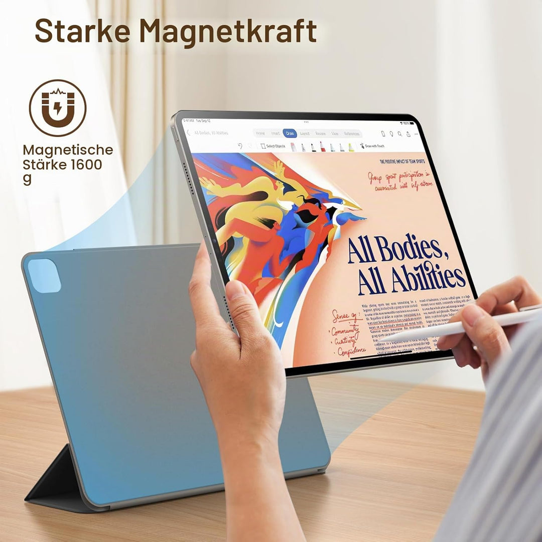 JETech Magnetische Hülle für iPad Pro 12,9 Zoll 2022/2021/2020/2018 (6./5./4./3. Generation), Pencil