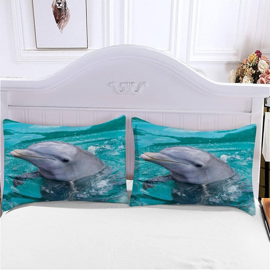 RFFLUX 3D Delfin Bettwäsche Set 135x200 cm 2teilig mit Reissverschluss Weiche und Angenehme Schlafko