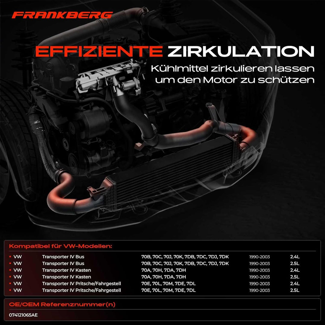 Frankberg Kühlmittelrohrleitung Kompatibel mit Transporter IV 70B 70C 70A 70H 70E 70L 70M 2.4L 2.5L